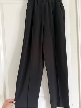 H&M Black Elastic-Waist Trousers